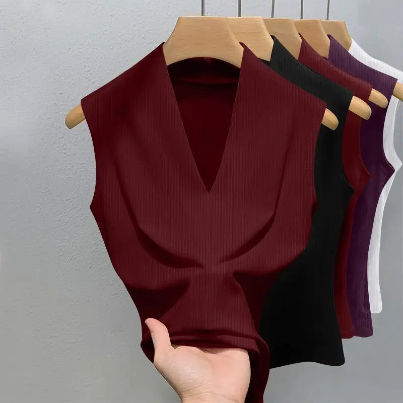 Elegant V-Neck Tank
