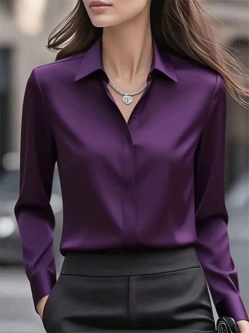 The Auréline Satin Blouse