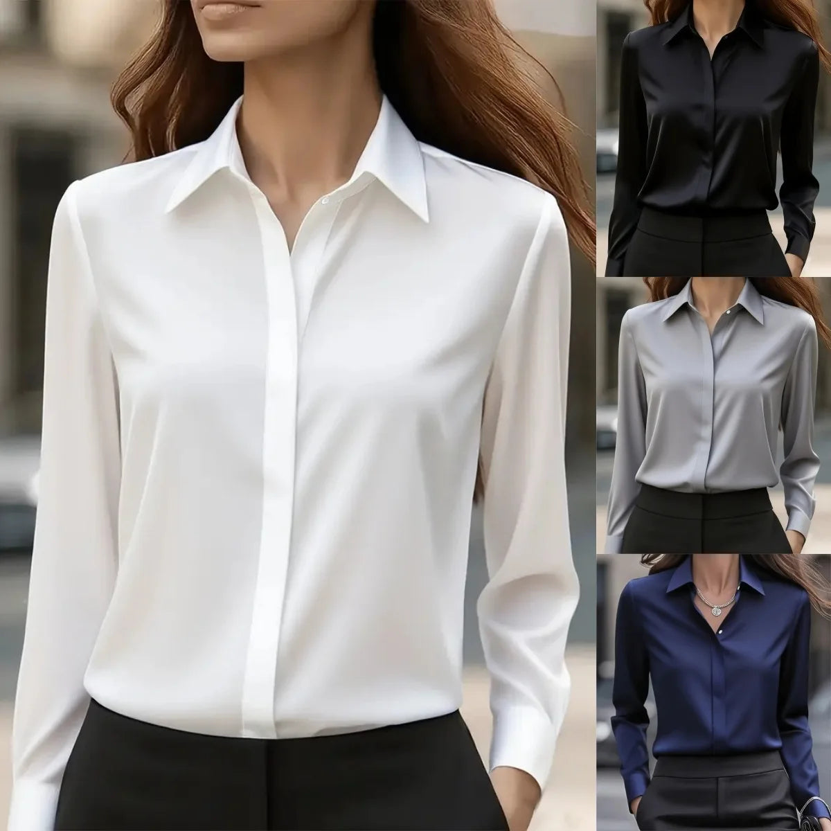 The Auréline Satin Blouse