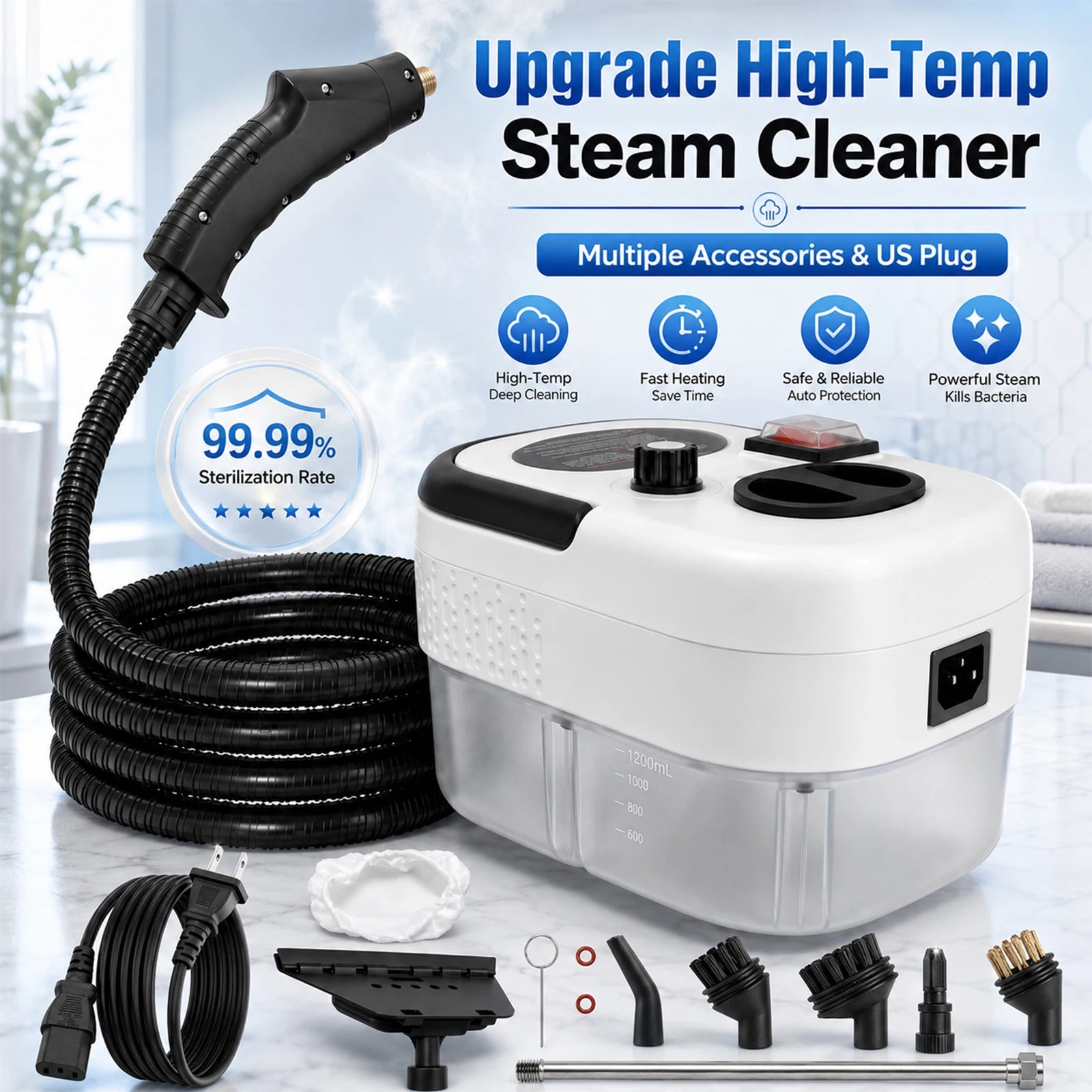 High-Pressure Portable Steam Cleaner