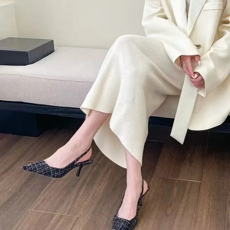 The Vellara Knit Platform Heels