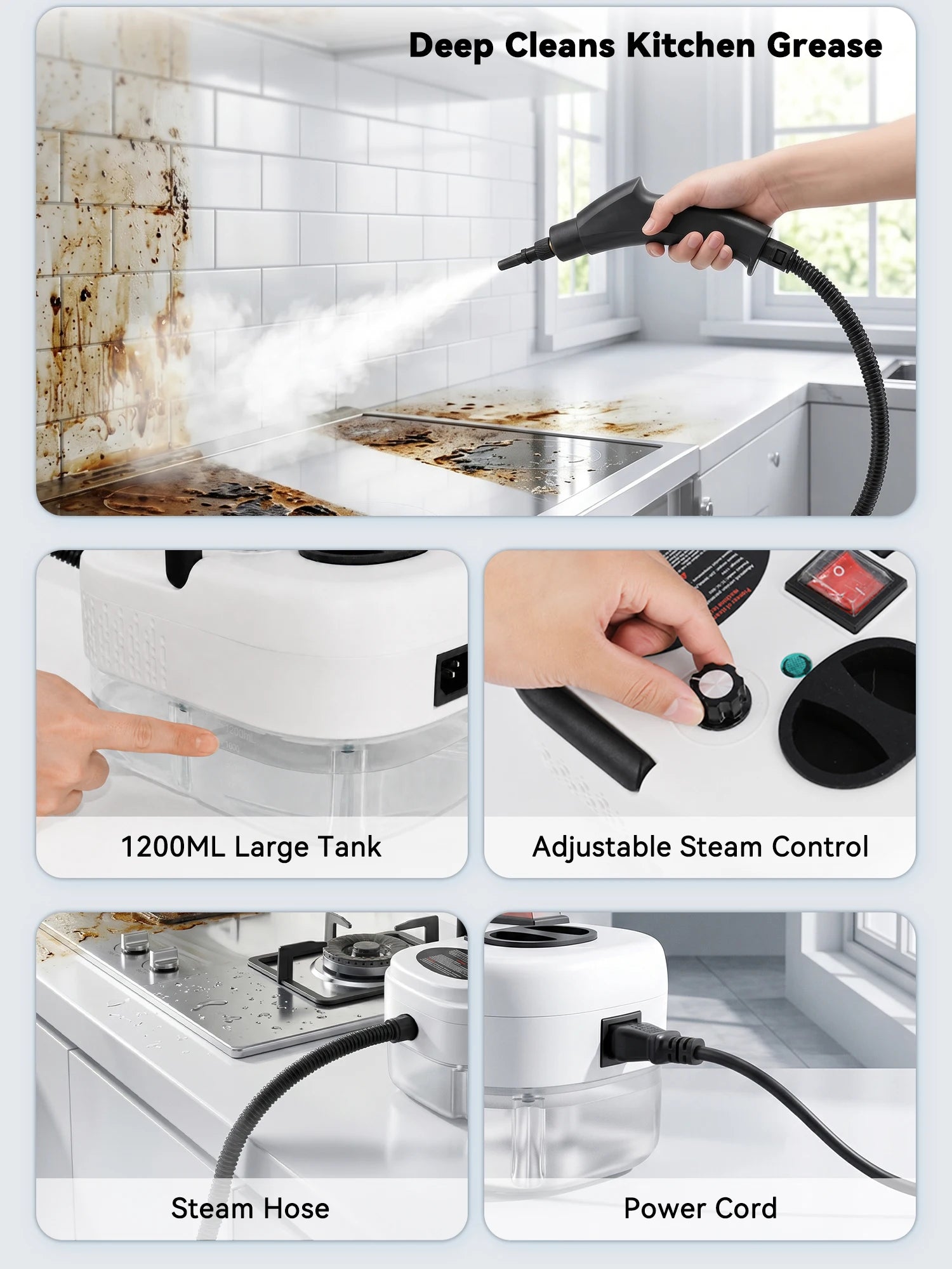 High-Pressure Portable Steam Cleaner