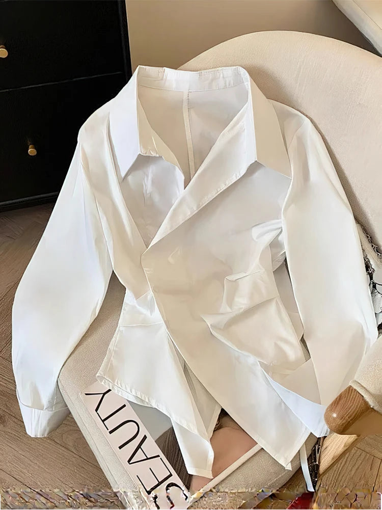 The Élisse Irregular Polo Blouse
