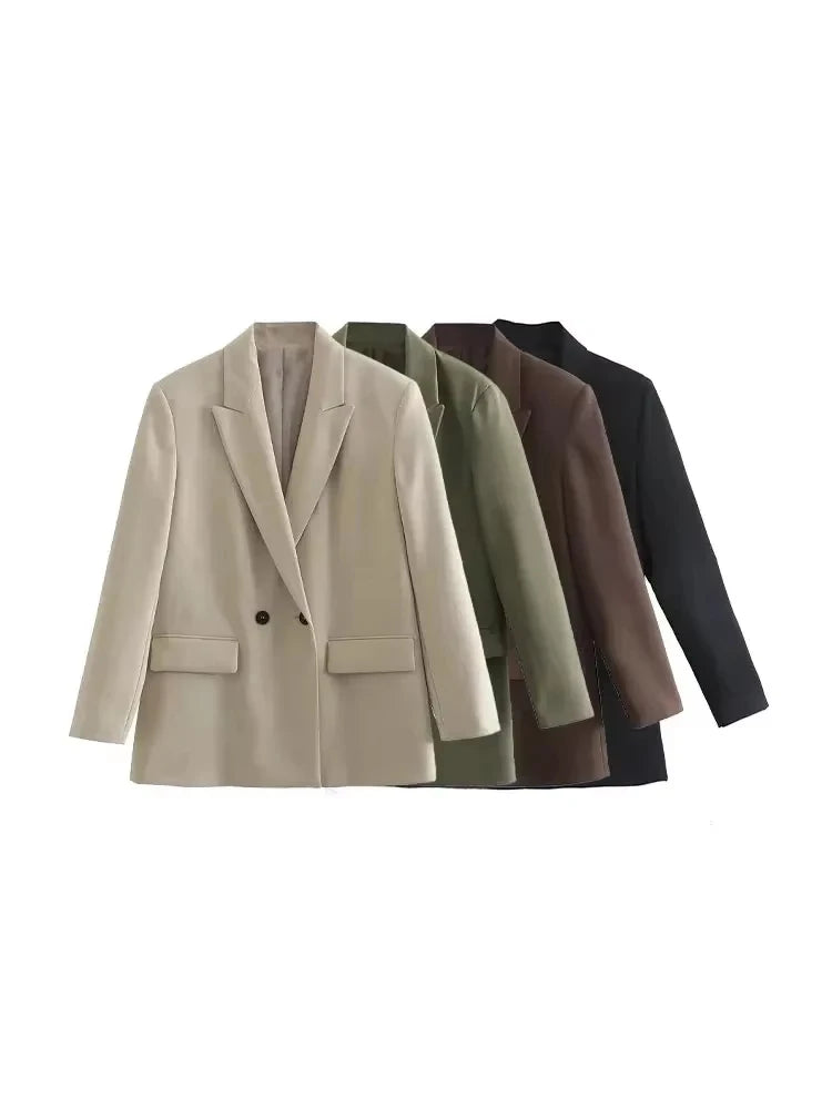 The Élan Double-Breasted Blazer Women