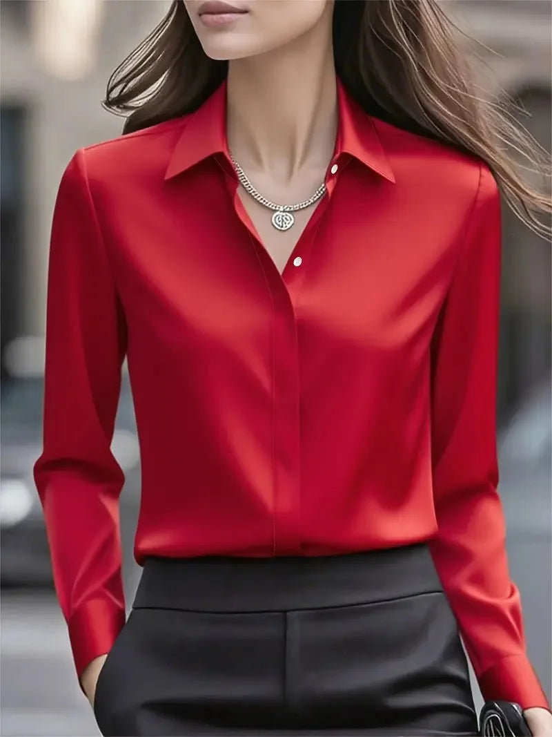 The Auréline Satin Blouse