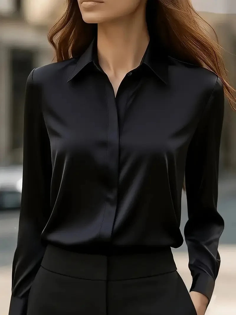The Auréline Satin Blouse