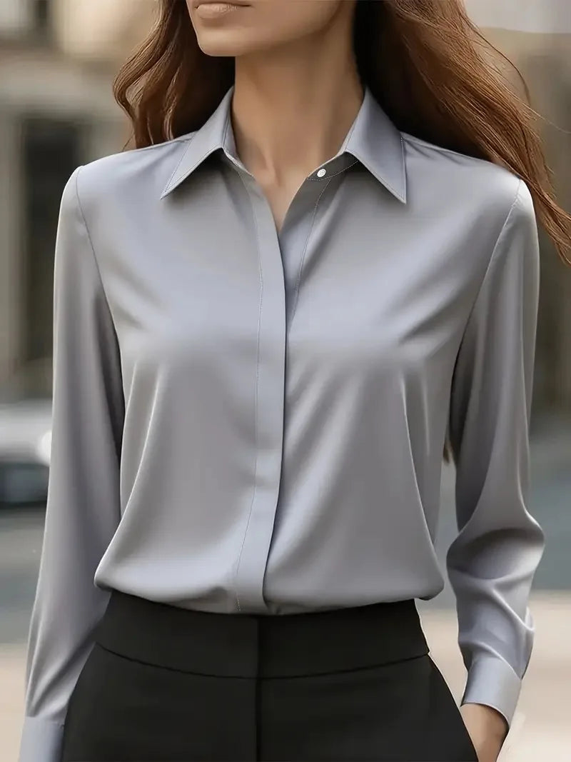 The Auréline Satin Blouse